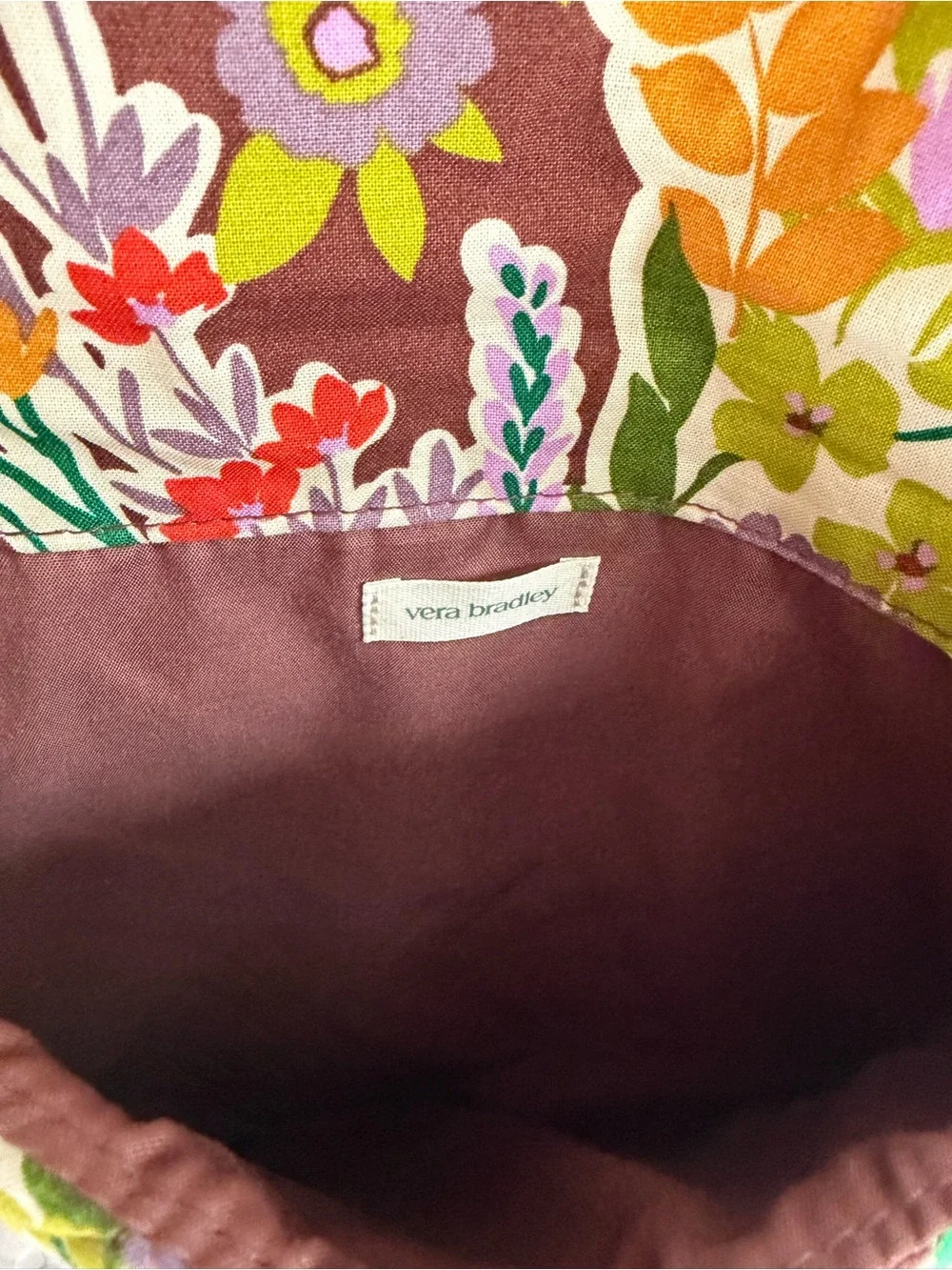 Vera Bradley Floral Quilted Laptop Sleeve in Brown, Green, Red, Purple